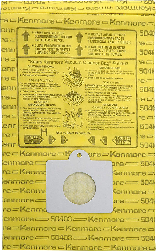 Compatible Kenmore 50403 Canister Vacuum Bags