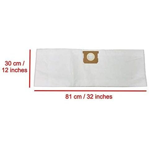 Premium Cloth Shop Vacuum Bags 5-8 Gallon Compatible for Shop-Vac SV 90661, 9066100, Type E, Type H, Craftsman, VacMaster, Stanley, Workshop and other Systems. Pack of 3 Non-Woven Cloth Bags
