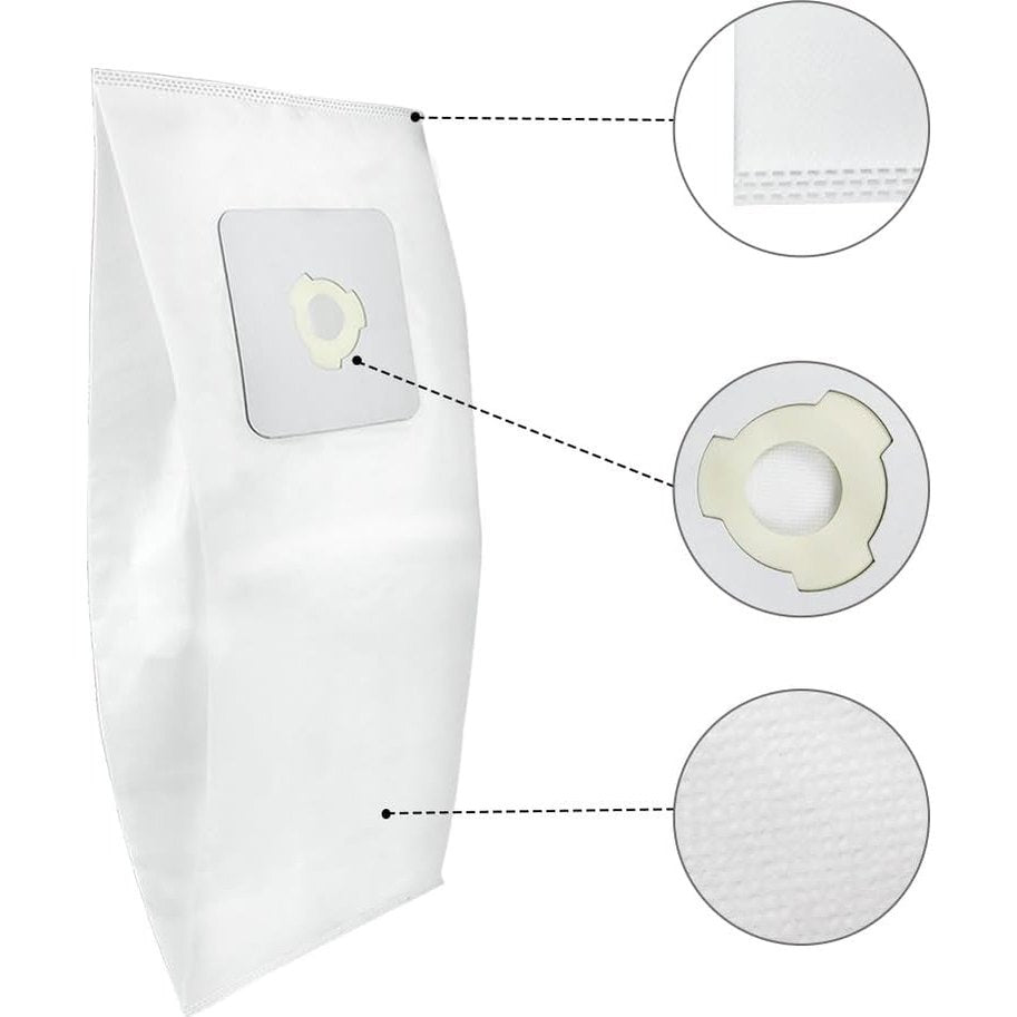 Premium Central Vacuum Bags Compatible for CycloVac TDSAC53C, MVac TDSAC53M & TDSAC91M Central Vac Systems. High Efficiency, Tear-Resistant, 3-Notch Opening, 4.5 Gallon. (3 Bags)