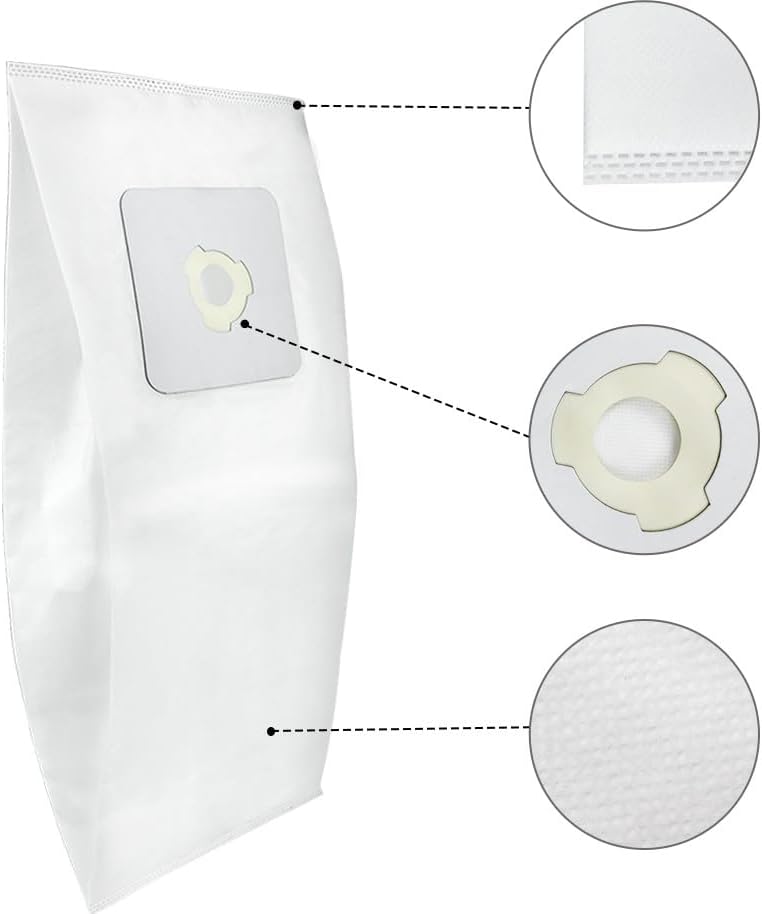Premium Central Vacuum Bags Compatible for CycloVac TDSAC53C, MVac TDSAC53M & TDSAC91M Central Vac Systems. High Efficiency, Tear-Resistant, 3-Notch Opening, 4.5 Gallon. (3 Bags)