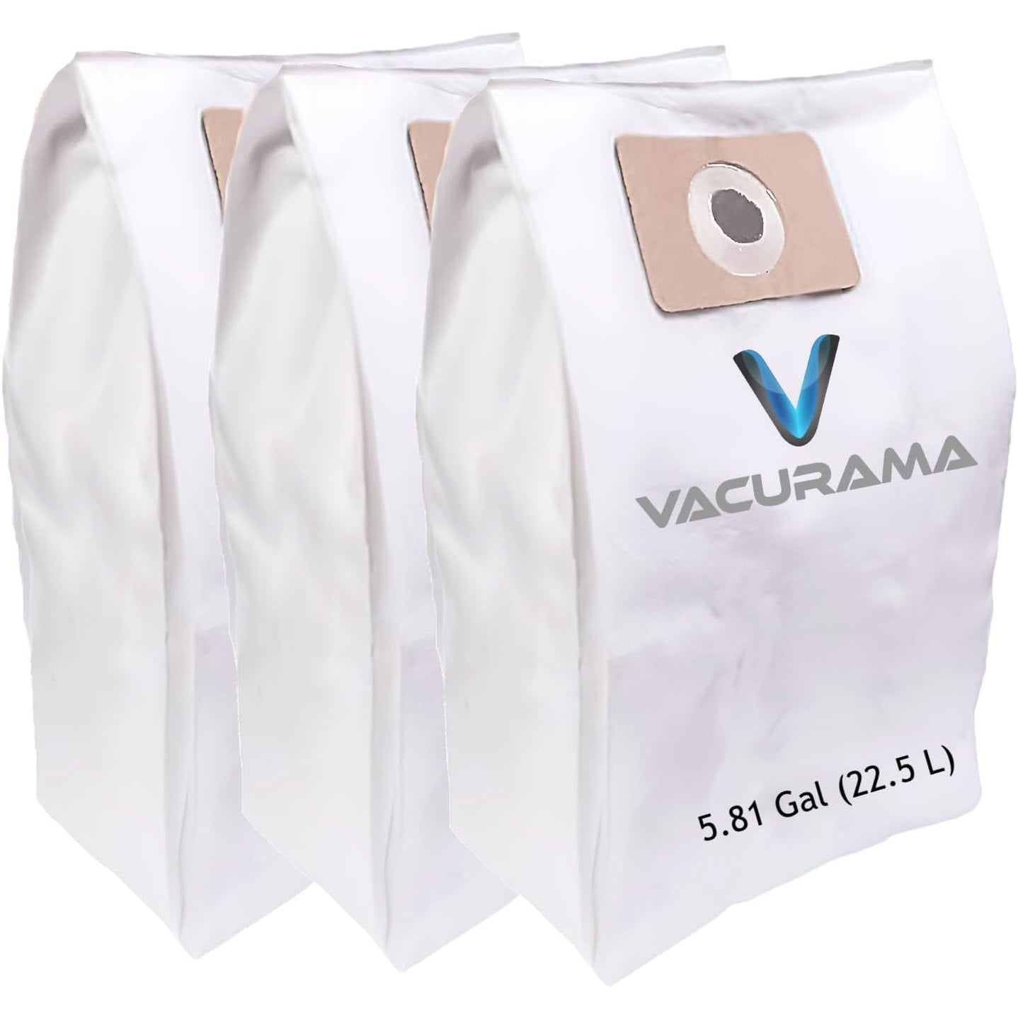 Premium Central Vacuum Bags Compatible for OVO 22.5L/5.81 Gal. OVO-700ST-35H, Filtre 186, Nadair, Husky Storm, Eclipse, Equinox, Pro, Titan and Other Central Vac Systems (3 Bags)