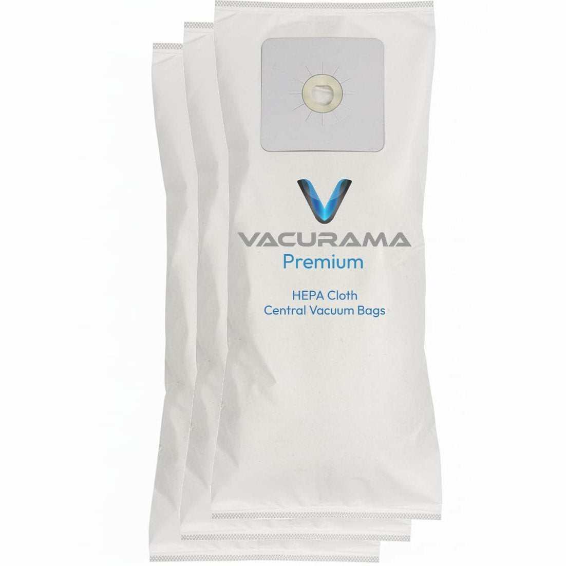 Premium Central Vacuum Bags - Compatible for NuTone 391, Beam, Cana-Vac, Electrolux, Kenmore 50601, Allerex, Titan, Broan, Eureka, Hoover, Nilfisk and Other. Multi-Layered HEPA Cloth - 3-Pack