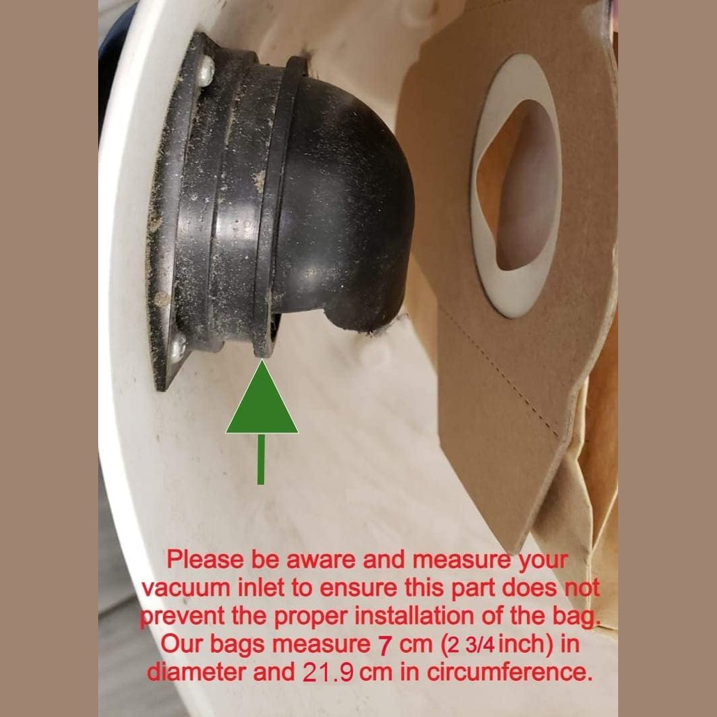 Premium Cloth Bags for Kubota 4 to 12 Gallon Wet/Dry Shop Vacuum Systems (15-45.5 L), BigVac 55001. Also fits Toolmaster, Fixman, etc. Tear-Resistant, Non-Woven Cloth Material - 3-Pack