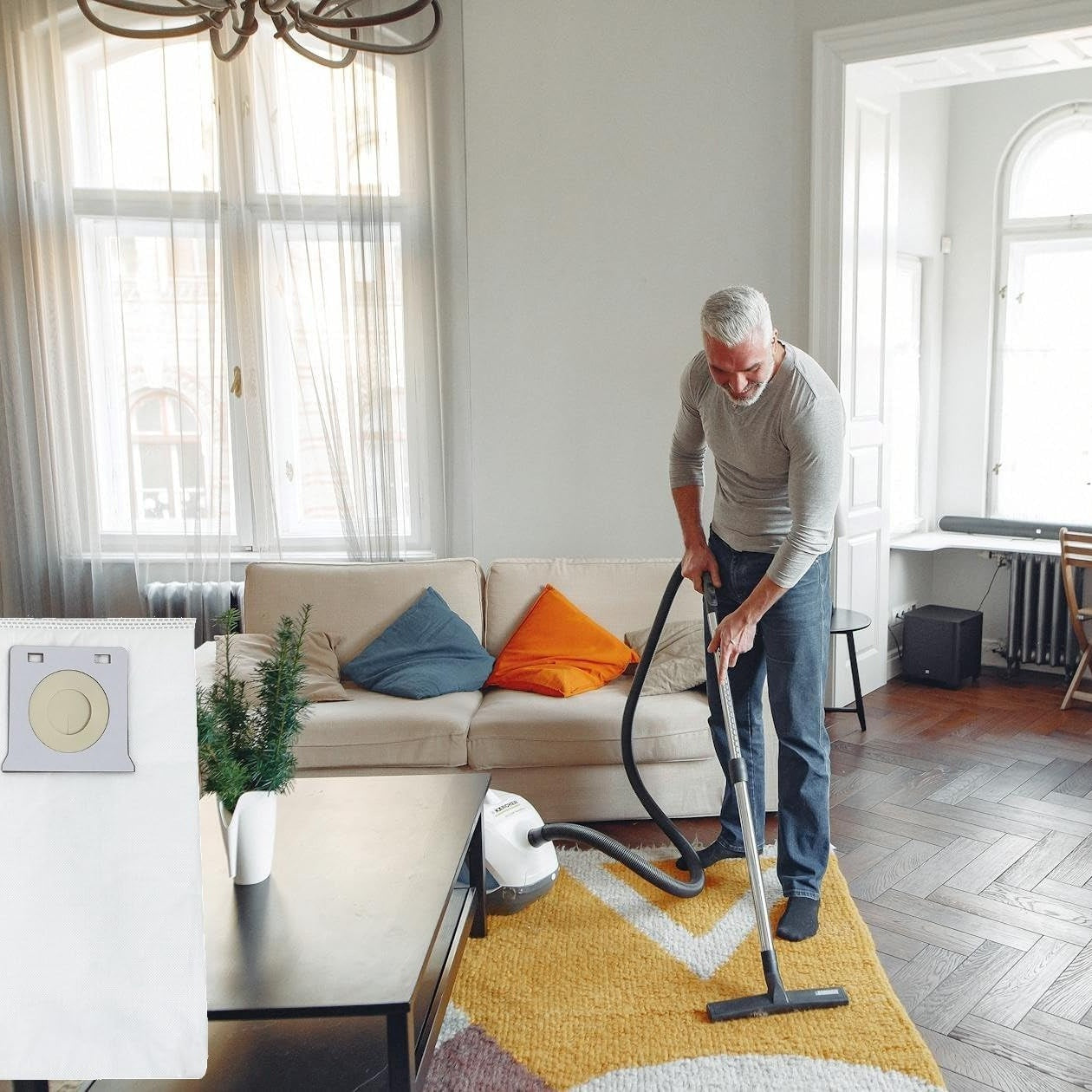 Premium IB600 HEPA Vacuum Bags Compatible for Kenmore Intuition Upright Models BU4022 BU4020 BU4018 BU4050 BU3040, and 521355 for Vacmaster Captura Tear-Resistant, Non-Woven Cloth. (6 Pack)