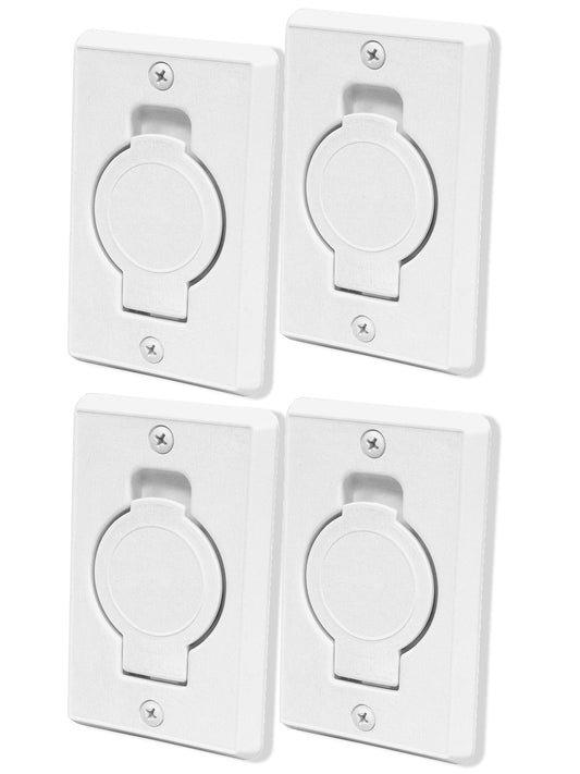 Universal Central Vacuum Wall Plate Inlet Replacement Set (4-Pack)
